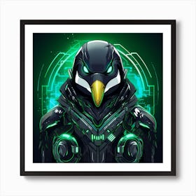 Futuristic Penguin 1 Art Print