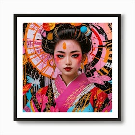 Creative Geisha Artwork 6 Art Print