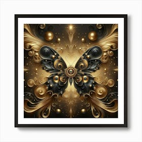 Butterfly Fractal Art 2 Art Print