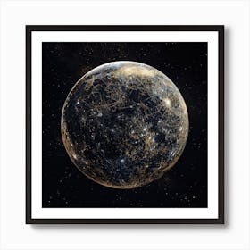 The Moon Is Replaced With A Neural World Art Print