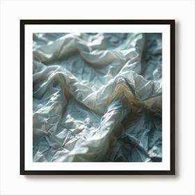 Abstract Texture Crinkled Patterned Paper Zigzag Folds Interwoven Creases Casting Subtle Shadows (6) Art Print