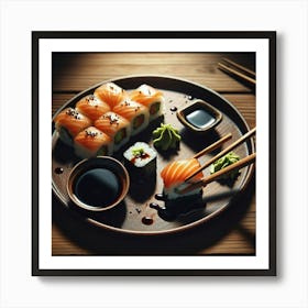 Sushi And Chopsticks Poster