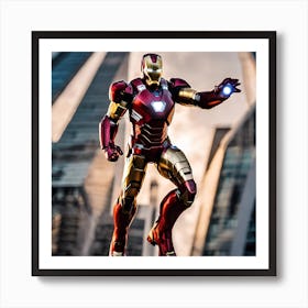 Iron Man In Action Art Print