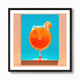 Orange Drink Aperol spritz Art Print