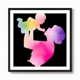 Mother And Child Happy Mother's Day 13 Art Print