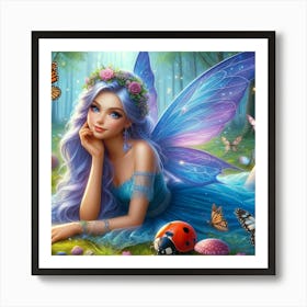 Fairy In The Forest 53 Art Print