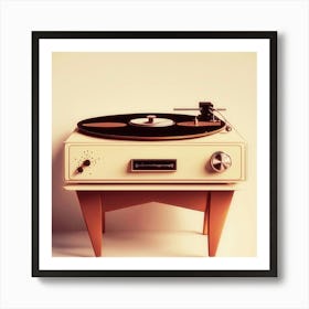 Retro Turntable- Record Player Art Print