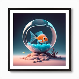 Fish In A Bowl Art Print