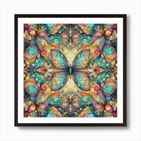 Psychedelic Butterfly Art Print