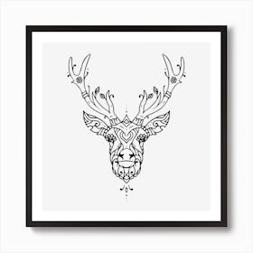 Deer Mandala Art Print