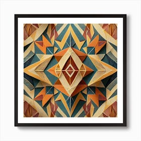 Firefly Beautiful Modern Abstract Detailed Native American Tribal Pattern And Symbols With Uniformed (19) Art Print