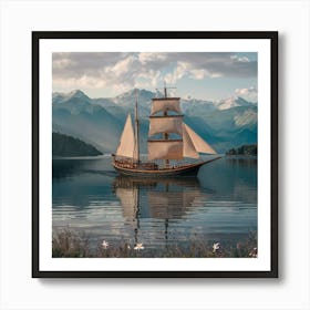 boat ship Art Print
