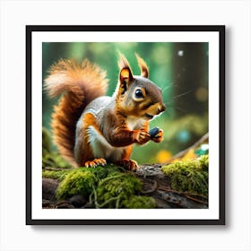 Squirrel In The Forest 273 Art Print