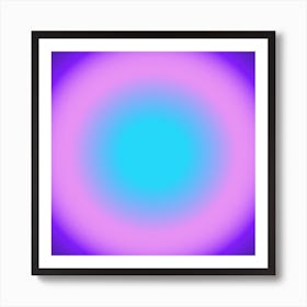 Blue, Pink, Purple Gradient 2 Art Print