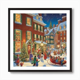 Christmas Village 1 Art Print