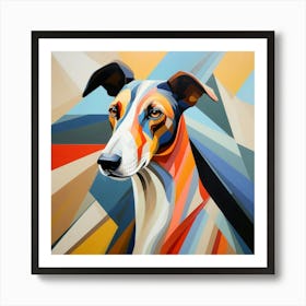 Abstract modernist Greyhound 1 Art Print