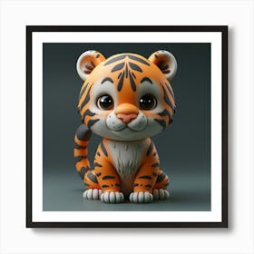 Cute Tiger Cub Art Print