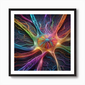 Colorful Neuron 9 Art Print