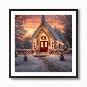 Christmas Church Art Print