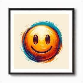 Smiley Face Canvas Print Art Print