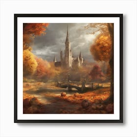 Castle In The Forest Art Print