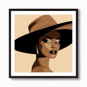 Black Woman In A Hat 20 Art Print