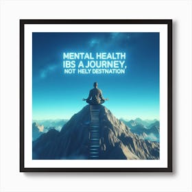 Mental Health Is A Journey Not A Destination Art Print