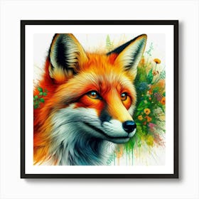 Fox Painting 1 Art Print