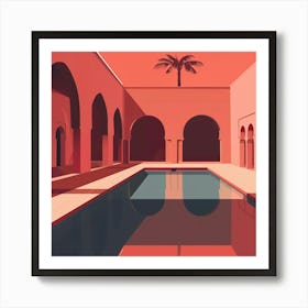 Pool In Morocco Art Print