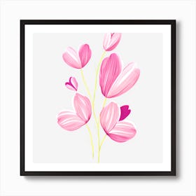 Valentine Day Pinkish Flower Art Print