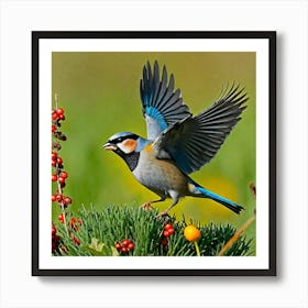 Bluebird, Bird, Flight Art Print