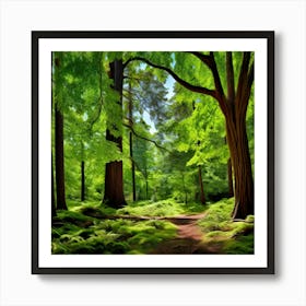 Oak Pine Birch Maple Cypress Sequoia Redwood Palm Spruce Fir Cedar Aspen Willow Bar (1) Art Print