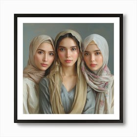 Three Muslim Women Art Print