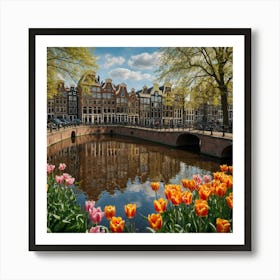 Amsterdam Spring Tulips Art Print