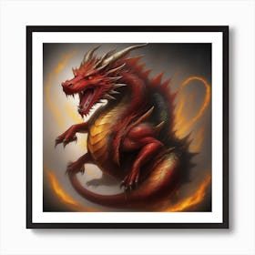 Red Dragon Art Print