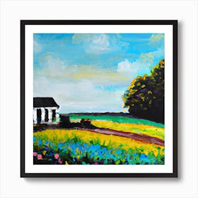 House In The Field Art Print