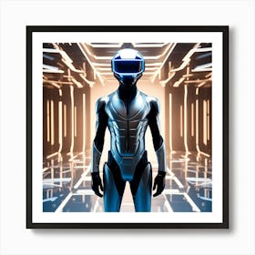 Futuristic Man In Futuristic Suit 17 Art Print