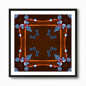 The Pattern Is Orange And Blue Balls Art Print