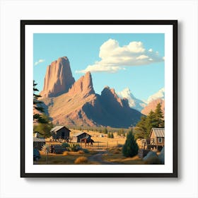 Western Landscape Art Print