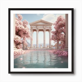 Blossoming Cherry Trees Art Print