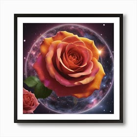 Roses In Space 2 Art Print