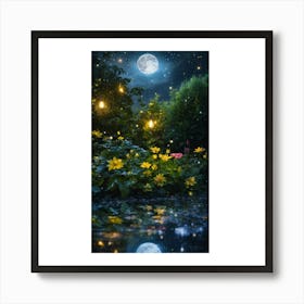 Night In The Garden Art Print