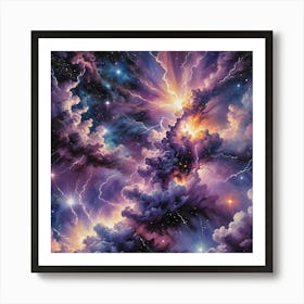 Lightning In The Sky Art Print