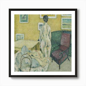 Model Figure In Interior By Harald Giersing Art Print