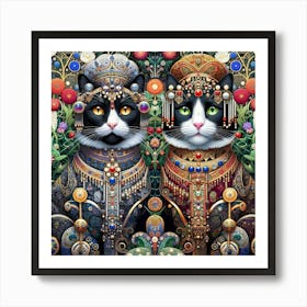 The Majestic Cats 18 Art Print