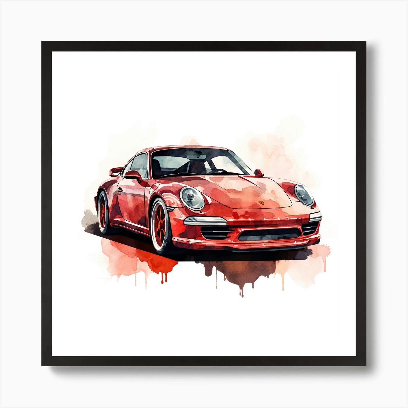 Wall Art Print Porsche minimalist sport