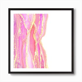 Sparkling Pink Agate Texture 02 1 Art Print