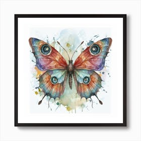 An elegant and detailed watercolor art print featuring a collection of diverse and intricately illustrated butterflies in various vibrant hues. This exquisite and nature-inspired art print adds a touch of beauty and sophistication to home decor, appealing to art and nature enthusiasts alike Art Print