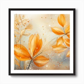 Orange Flowers Art Print