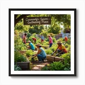 Community Garden Art Print